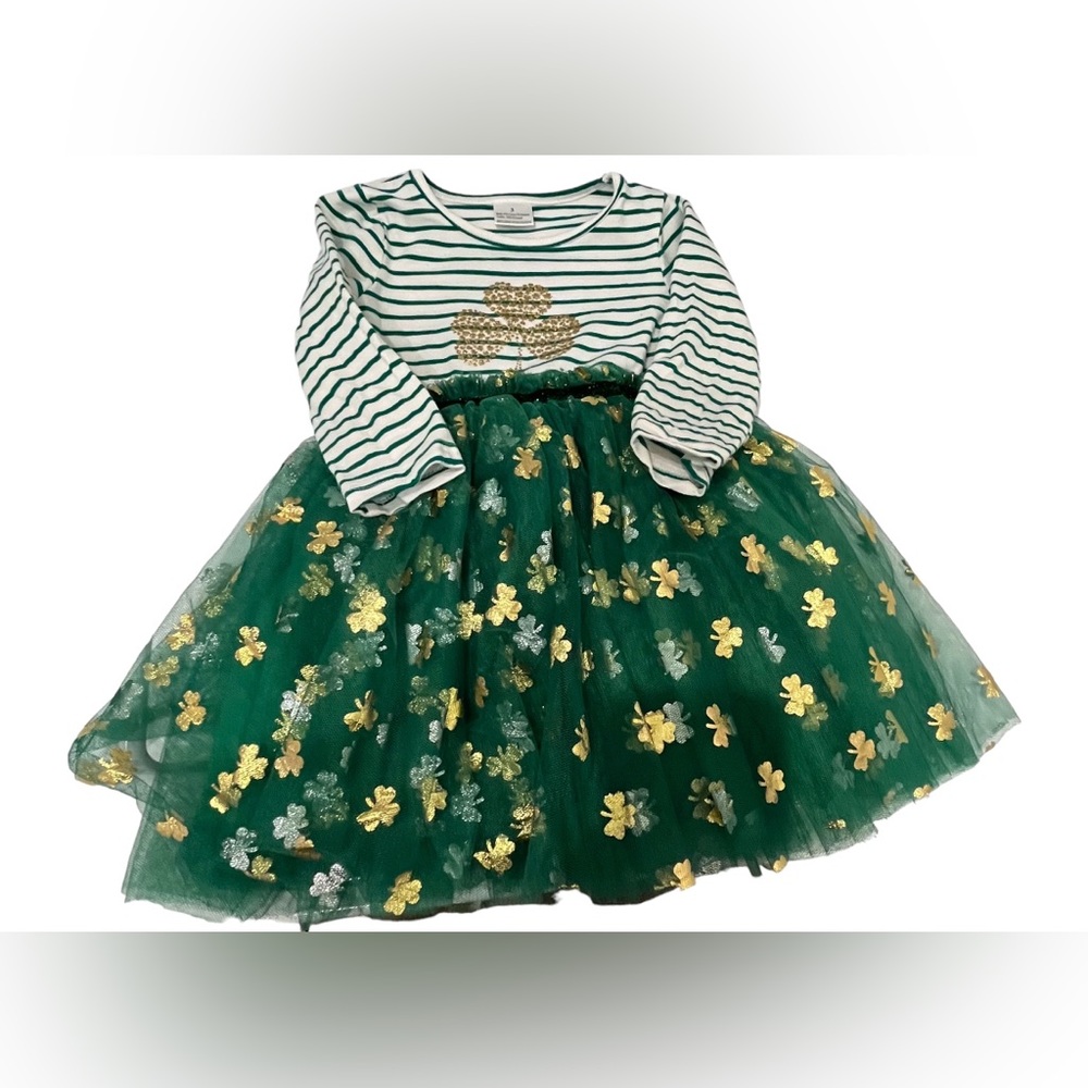 Girls Toddler Girl St. Patrick’s Tulle Skirt Dress Size 3